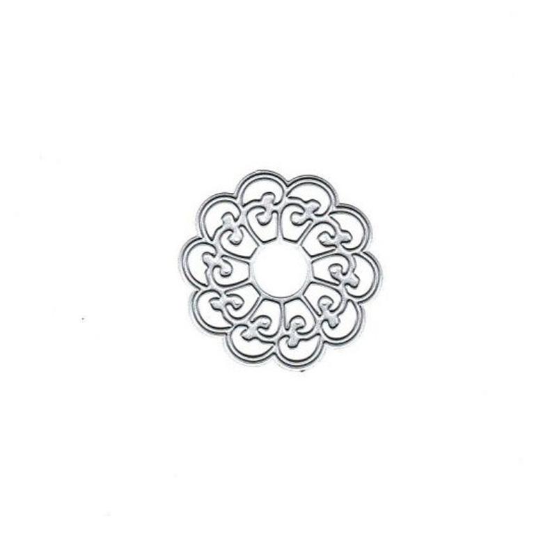 Circular Flower Pattern Metal Cutting Dies Stamps Alphabet Embossing Paper Cards Making Craft Stencils Scrapbooking