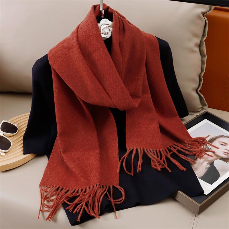 Winter Solid Scarf Women Cashmere Soft Warm Scarves Hijab Female Long Headband Shawl Wrap Bandana Foulard Echarpe Poncho Stoles