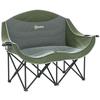 Folding Chair Foldable 2-Seater Camping Chair with Cup Holder Carry Bag up to 250kg Load Capacity Green
