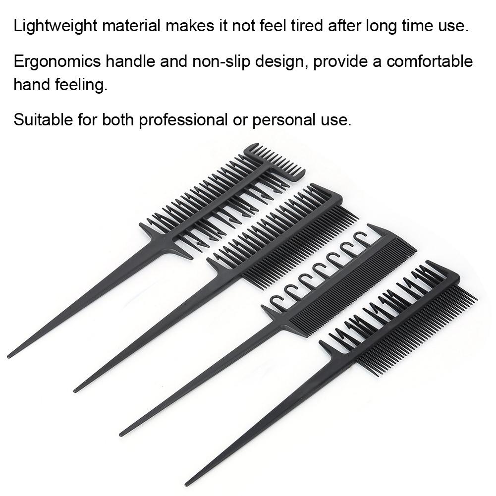 Professional Hairdresser Comb Set Hair Coloring Dying Highlight Salon Barber Tool