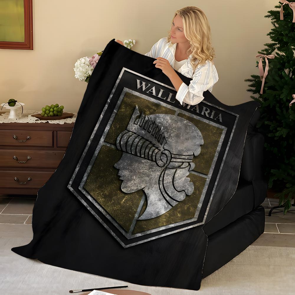 Anime A-Attack o-on T-Titan Throw Flannel Blanket, Soft Warm, Durable & Washable cute Cool