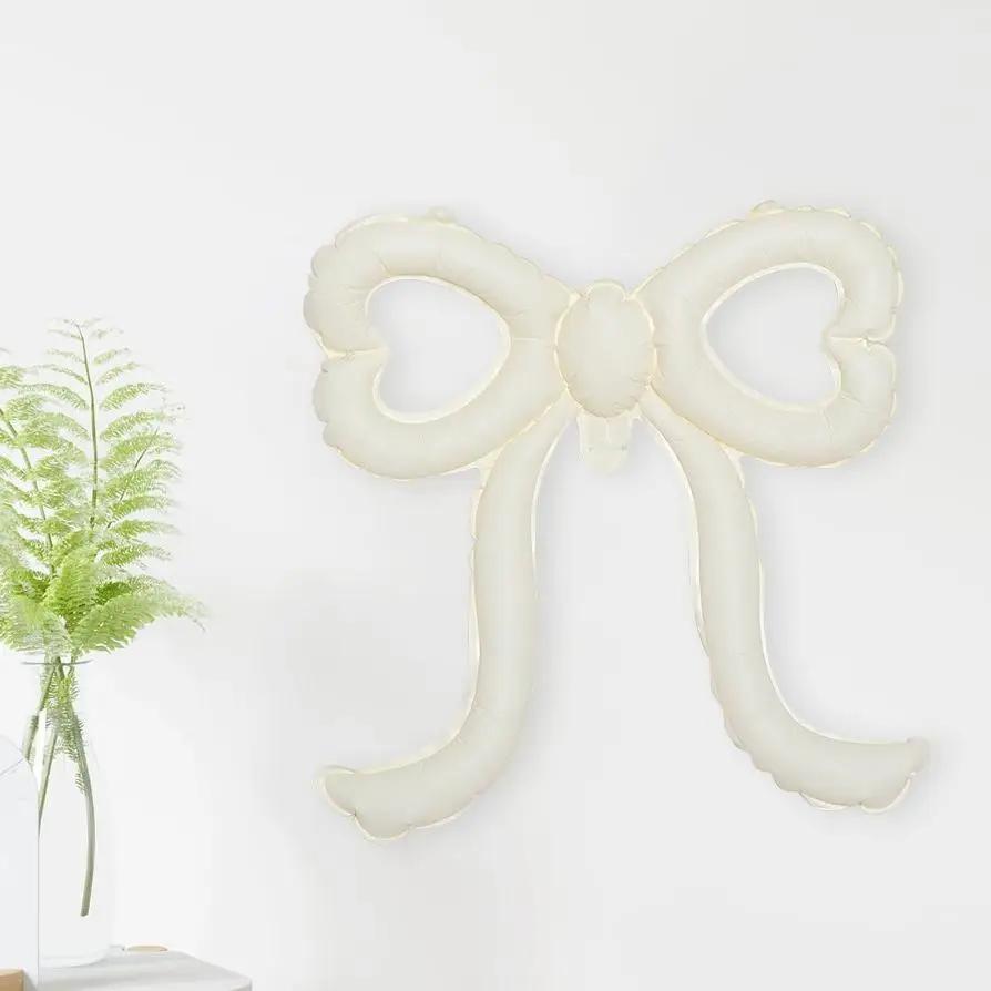 1PCS Bows Balloons Pink Beige Bowknot Party Decorations for Baby Shower Bridal Engagement Wedding Balloons Photo Props Supply