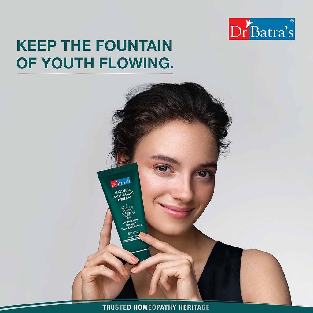 Dr. Batra's Natürliche Anti-Aging-Creme für Männer & Frauen mit Knotentang zur Faltenpflege, Hydratation und für täglichen Hautkomfort 100 g