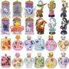 6Pcslots  Anime Figure Set Elf Ball Eevee Teacup Garden Succulent Plants Action Model Perfume Bottle Doll Toy Kids Gifts