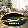 Green Bay Packers Printed Round Crystal Velvet Rug Soft Non Slip Floor Carpet For Bedroom Holiday Gift