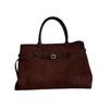 Women's Retro Suede Commuter Tote - Large Capacity Arrow Handbag for Autumn and Winter