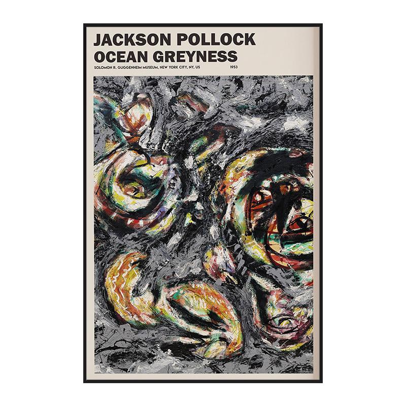 

Джексон Поллок Картина Холст Аннотация Эстетический Декор Интерьерные Картины Старинные Настенные Плакаты Искусство Домашнее Украшение Гостиной 40x60cm No Framed