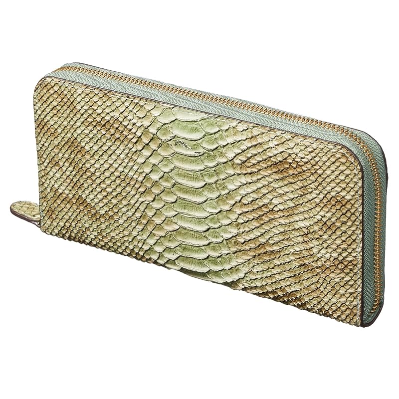 

[HENLY COAT] Made in Italy cowhide Anaconda Diamantina ladies round zipper long wallet wallet money luck up feng shui money luck wallet present for