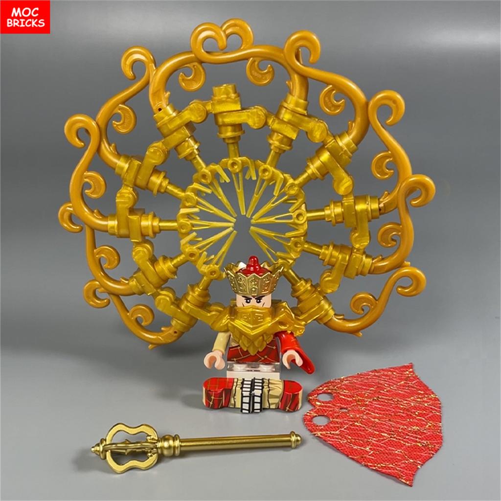 MOC Bausteine Buddhistische Serie Film Tempelszene Reise nach Westen Kultur Actionfigur Zubehör Bausteine Kinderspielzeug