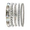 5Pcs Crystal Beaded Stretch Bracelet Set Dazzling Crystal Bead Bracelets Ornament for Personal Style and Gift Giving