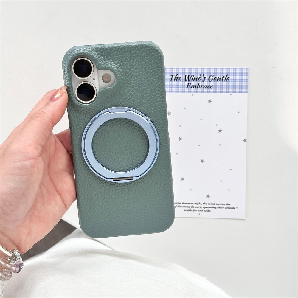 

360 Bracket Phone Case for IPhone 7 8 Plus XS XR 11 12 13 14 15 16 17 Pro Max 17 Air 16E Retro Leather Magnetic Kickstand Cover iPhone 15 Pro Max синій