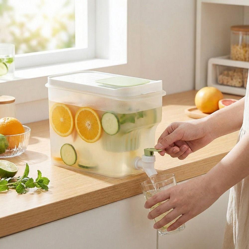 4L Cold Drinks Container Leak-Proof Cold Water Bucket Drinkware Cold Water Kettle Outdoor Use