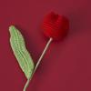 1PC Cute Knitted Tulip Flower Creative Crochet Tulip Artificial Bouquets Graduation Flower Bouquet Wedding Friends Gift