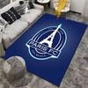 Paris FC Logo Blauer Teppich geeignet als rutschfeste Matte für das Wohnzimmer oder Schlafzimmer Sofa