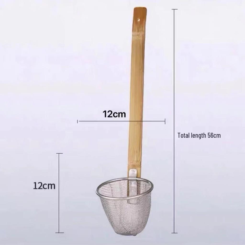 304 Stainless Steel Noodle Skimmer Ladle - Large Strainer for Mala Tang and Soup