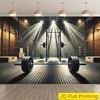 Gym Tapestry - Powerlifting Barbell Wall Art, Fitness Motivation Decor, Industrial Style Hanging, Polyester, Multiple Sizes