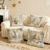 4Pcs Christmas Throw Pillow Cover White Santa Claus Snowman Xmas Tree Reindeer Cushion Cover Xmas Decorative Pillow Cover for Home Sofa Bed Couch