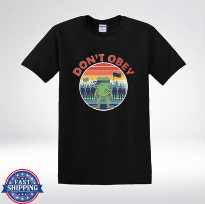 Don’t Obey Minimalist Frog Design Political Activism T-Shirt