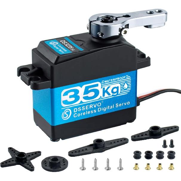 DS3235 35kg Digital RC Servo High Torque All Metal Gear Coreless Motor Waterproof Servo Motors for RC Robot, Car, Truck (Control Angle 270°)