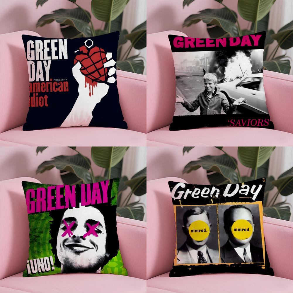 G-Green D-Day Band Album Pillow Case Soft Plush Fabric Double-Sided Printed Cushion Cover Warm Winter Sofa Pillow Case