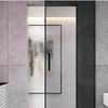 Matte Black Aluminum Alloy Strip Gold Strong Adhesive Sliding Door Handle Waterproof Moisture Proof Shower Room Handle