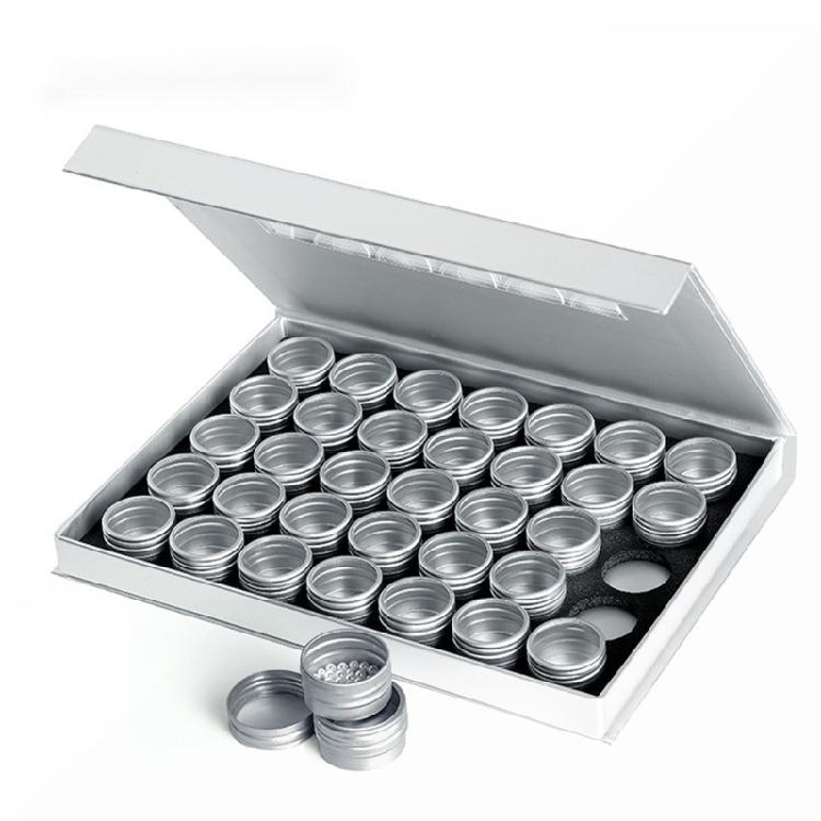 Nail Art Container 35 Detachable Aluminum Trays Hardened Foam Base For Decoration Storage Box Lightweighted