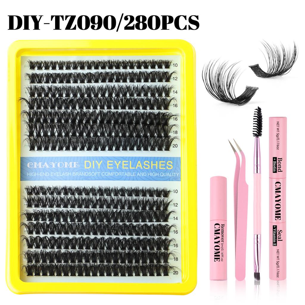 Dense D-Song Single Cluster False Eyelashes Daily Activities Diy Segmented Simulation Curled Eyelashes