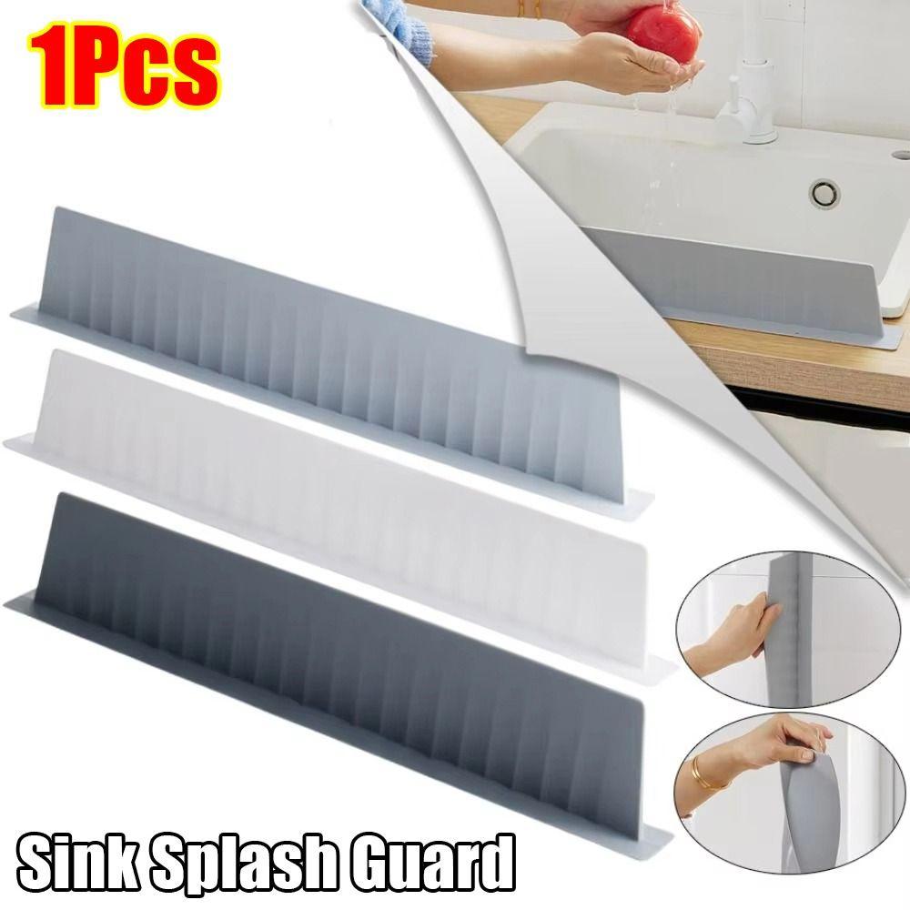 1Pcs Heightenin Sink Splash Guard with Suction Cup Sink Guard Baffle Plate Kitchen Countertop Bar