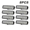 Off-Road Motorcycle LED Light Bar Focus Beams 6LEDS 12V 24V Universal Waterproof Kit for Jeep Wrangler  Truck Tractors SUV 4x4