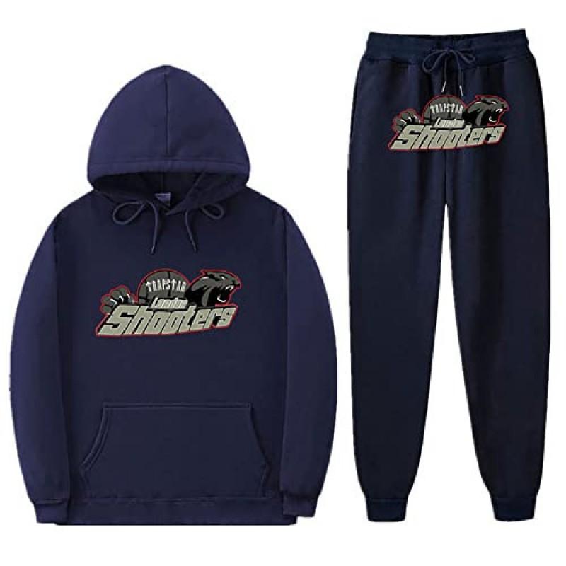 Men Women Casual Hooded Fleece Tracksuit Winter Sportswear Set S-3XL