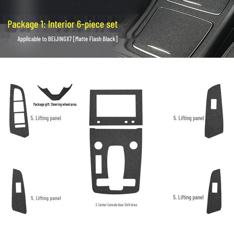 BAIC BEIJING X7 Carbon Fiber Interior Trim Stickers