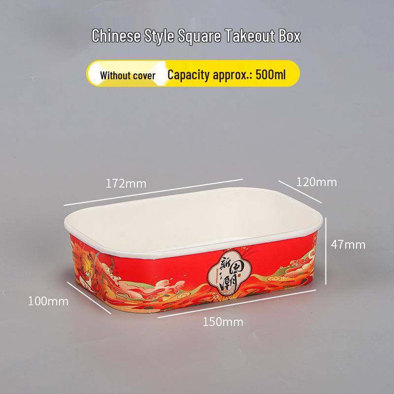 Rectangular Kraft Paper Lunch Box for Meals and Snacks