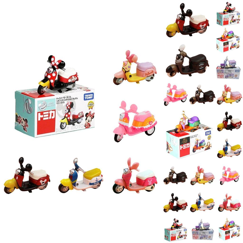 Diecast Toys Tomica Small Alloy Motorcycle Model Minnie Gift Anime