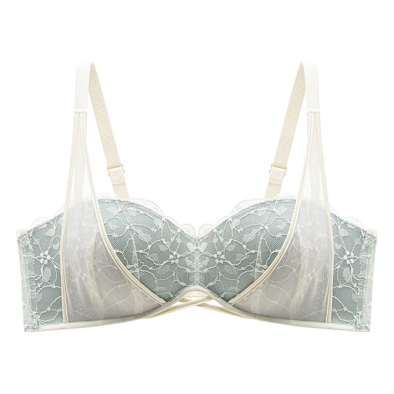 Half-cup Bra Women's Gathering Bra Beautiful Back Underwear Sexy Lace Bra Push Up Bra