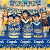 2026 Graduation Blue & Gold Party Supplies: Plates, Napkins & Flags