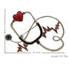 Blucome New Design Love Stethoscope Brooch for Women Men Collar Hat Scarf Party Corsage Doctor Medical Brooch Accessories Gifts