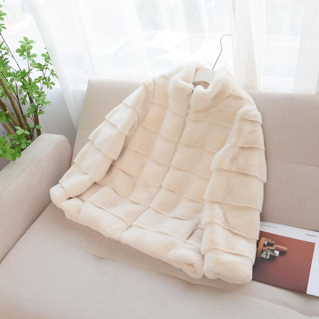Fur autumn and winter coat women's new women's top imitation mink women's trendy high-value women's clothing