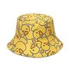 Yellow Duck Printed Fisherman's Hat Four Seasons Outdoor Sunshade Basin Hat Fashion Cartoon Sunshade Sun Hat