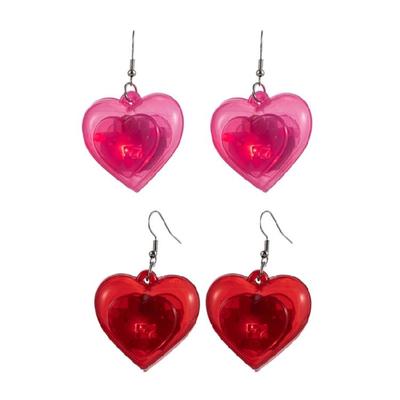Orecchini Pendenti alla Moda Cuore Luci LED Orecchini Pendenti Gioielli San Valentino