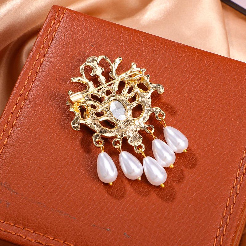 Palast Smaragd Westlicher Stil Barock Accessoires Brosche