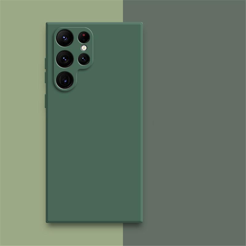 

Чехол для Samsung Galaxy S23 Ультра мягкие квадратные чехлы из жидкого силикона для телефонов Samsung S23 Plus Ultra S23Plus S23Ultra 360 Защитный чехол из ТПУ Samsung Galaxy S23 Ultra темно-зеленого