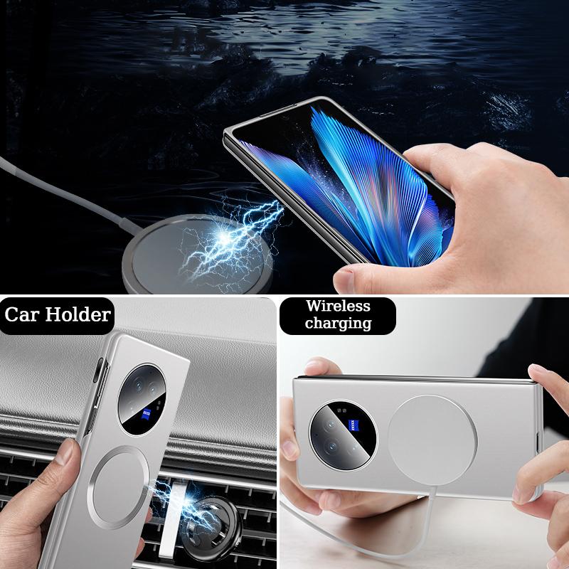 Ultra Thin Matte Metallic Paint Magnetic Case For VIVO X Fold 5 3Pro 2 Wireless Charge Anti-fingerprint Hard Protect Cover Funda