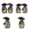 Totoro Cute Umbrella Holding Zongzi Mini Model Ornament For Props Landscape