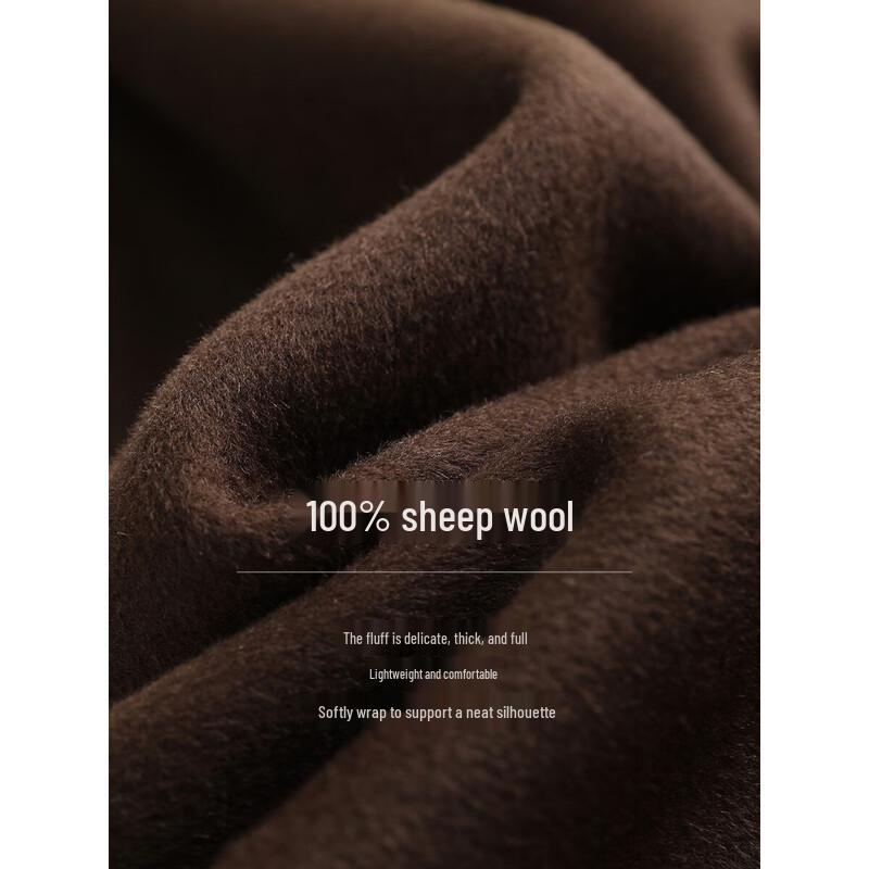 Women's 100% Wool Double-faced Short Winter Coat