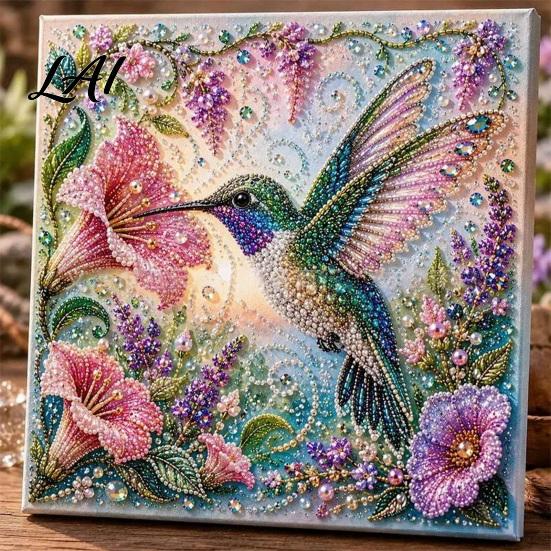 Animal Faux Pearl Painting DIY Kit Art Kit Cute Decorative Supplies 3D Flowers Crafting for Adults Home Wall Decor