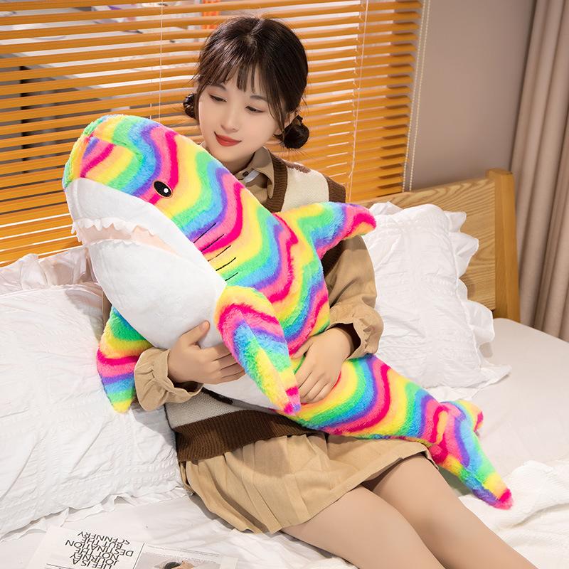 Shark Pillow Plush Toy Doll Big Shark Doll Girl Sleeping Soothing Rag Doll Birthday Gift