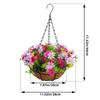 Artificial Daisy Flowers Basket Flower Centerpieces Decor Coconut Lining Chain Flowerpot Plant Hanger for Balcony Garden Yard
