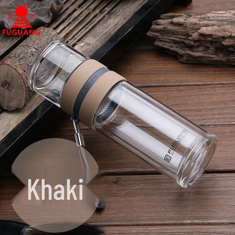 FUGUANG Double Wall Glass Tea Infuser Cup