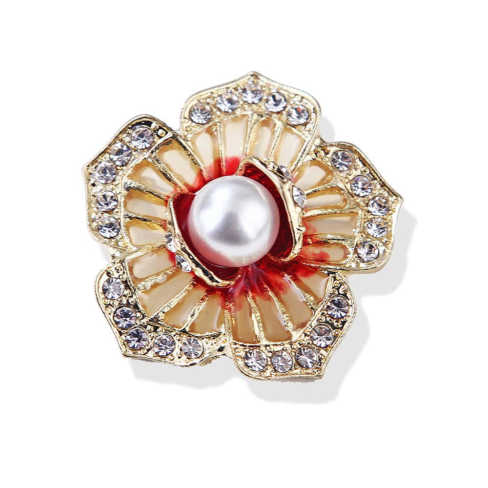 

Classic Enamel Pearl Brooch Temperament Design Fashion Corsage Long-lasting Color Exquisite Cute Women s BFF Gift Accessory