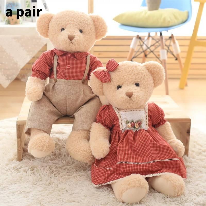 Bear Plush Teddy Toy Rural Couple Bear Wedding Holiday Gift Girlfriends Couple